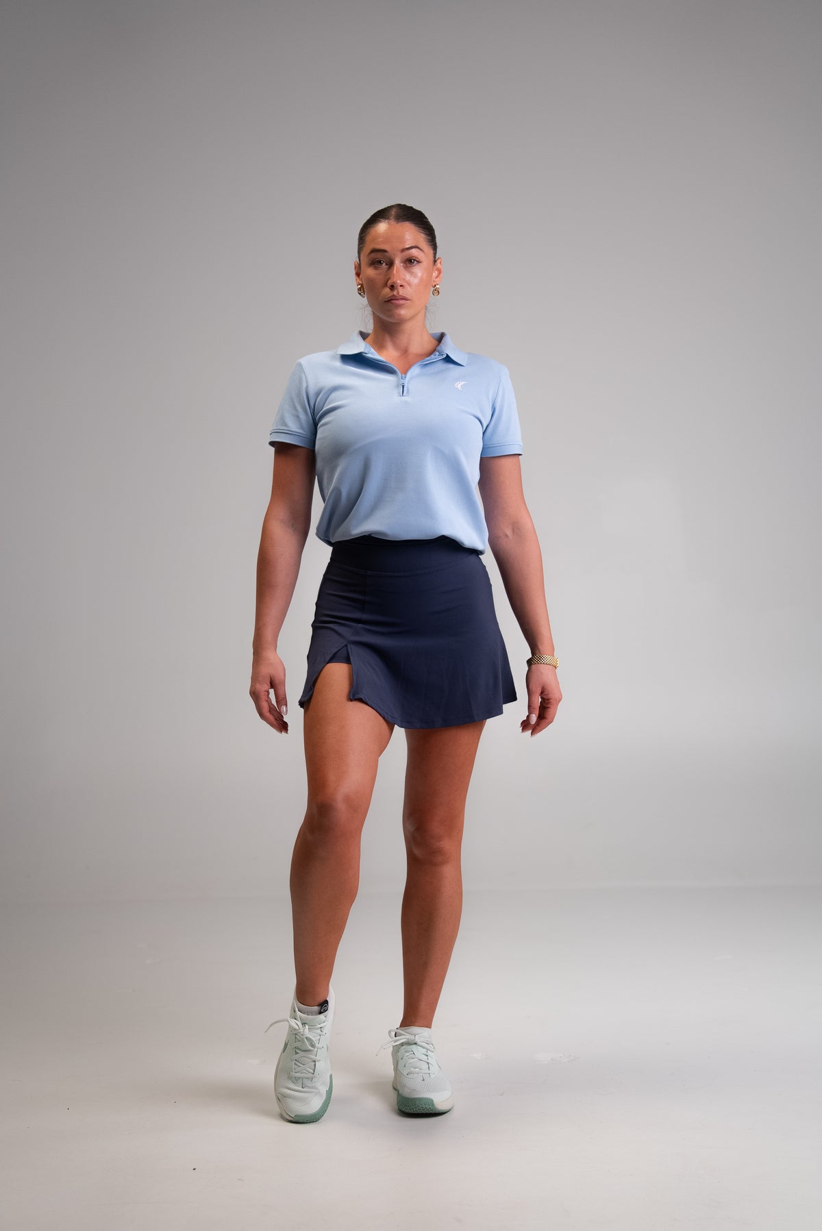 Links Half-Zip Polo - Powder Blue