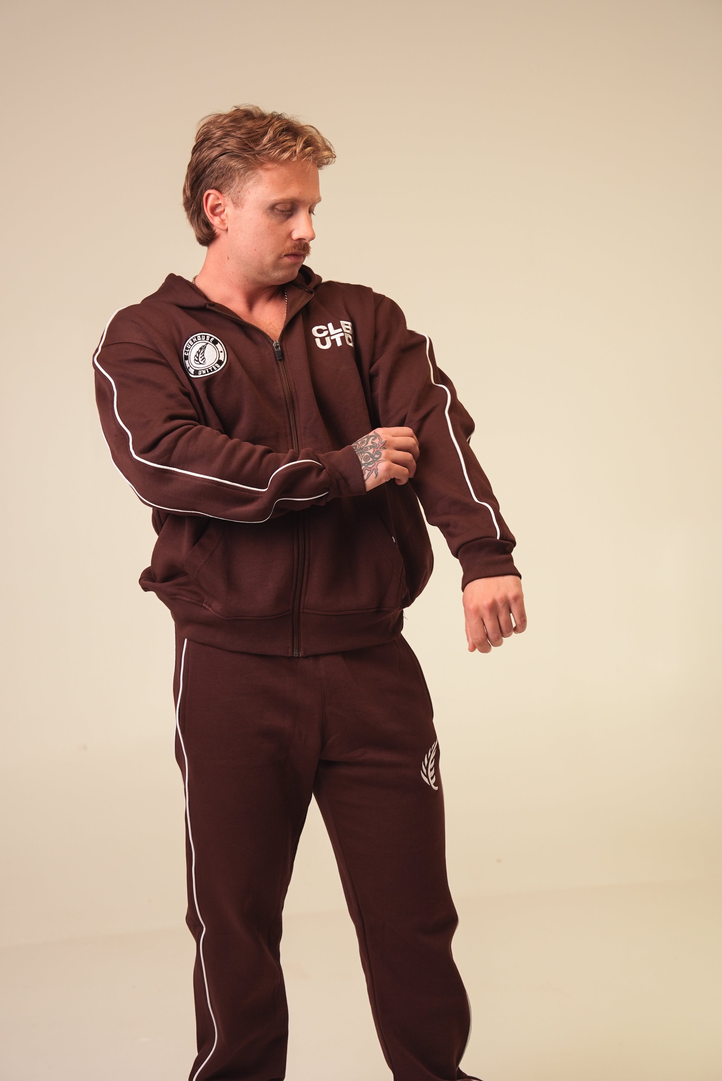 United Zip Hoodie - Umber