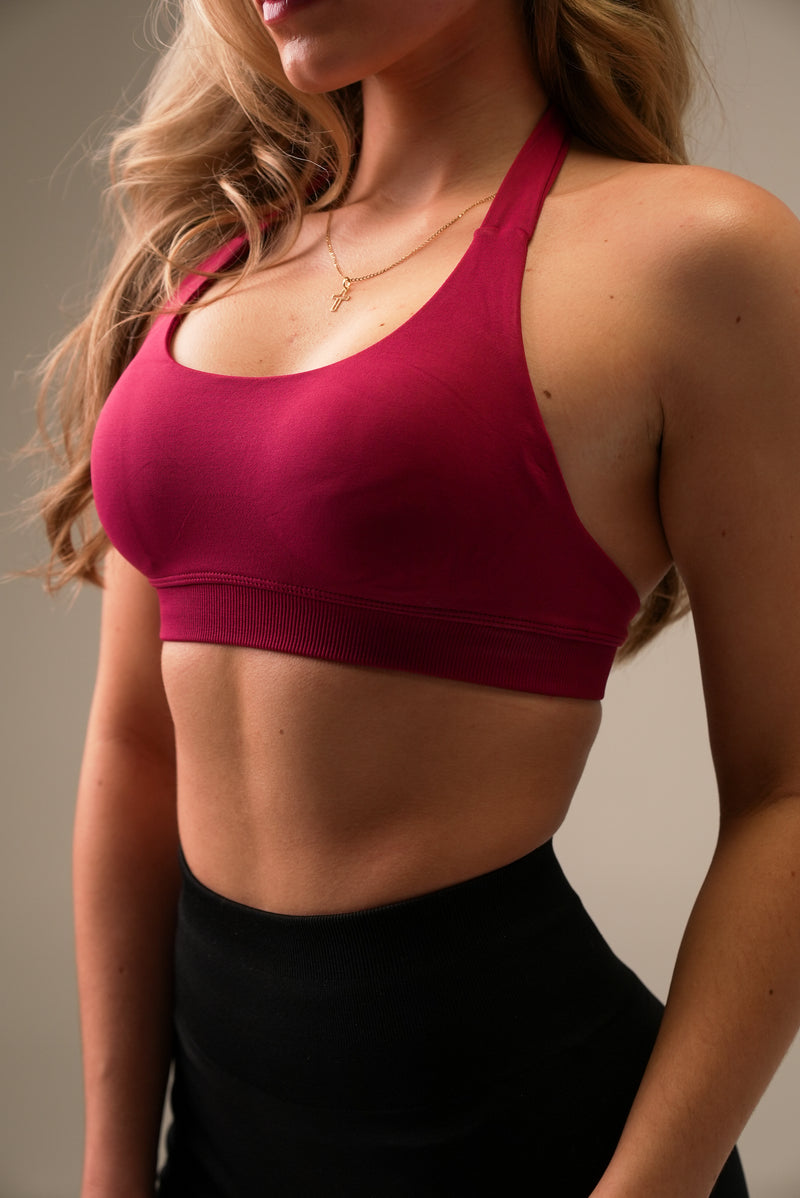 Drive Halter Bra - Mulberry
