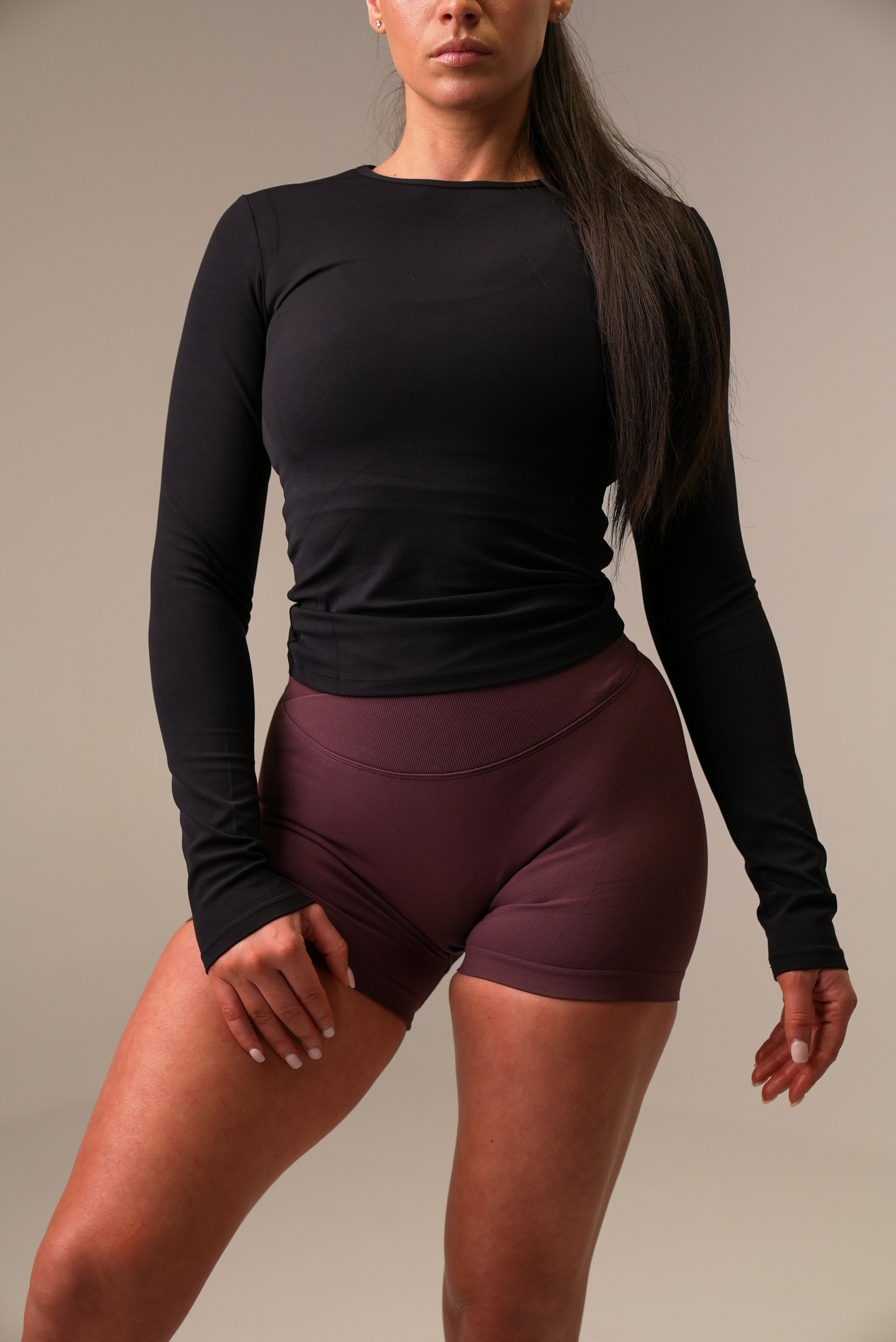 Frame Long Sleeve Tee - Black
